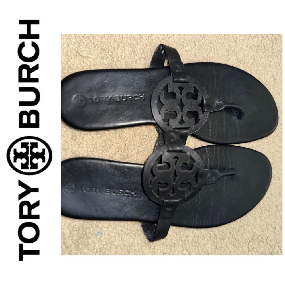 Barely used Tory Burch Black sandals size 9.5